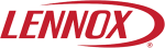 Lennox red logo with a swoosh underline.